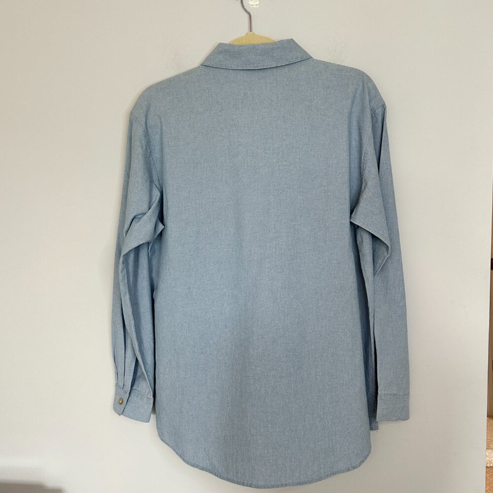 J. Jill Chambray Button Down Size Small Pocket 10… - image 8